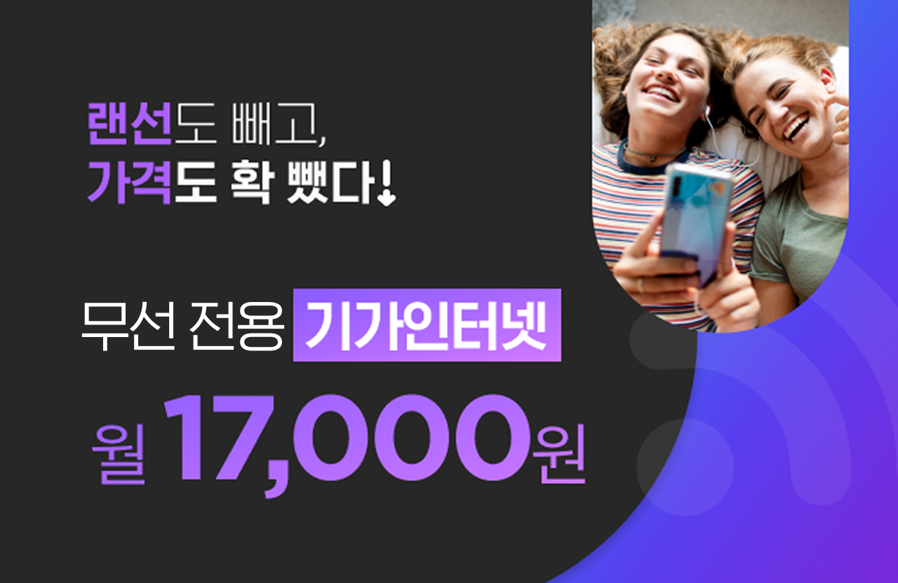 와이파이온리, 와이파이만, 유선없이, 저렴하게